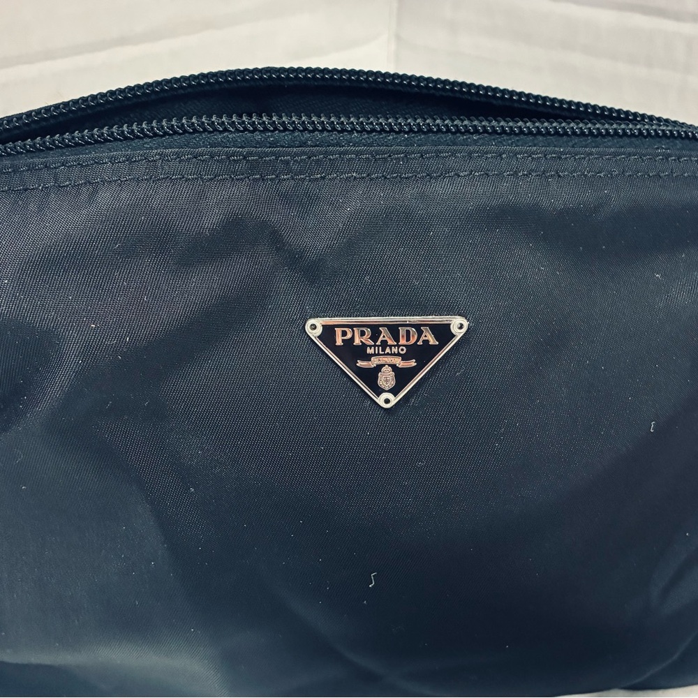 Authentic Prada 3pc Vintage Vela Pouch Set w Cards and Dustbag - Picture 2 of 15